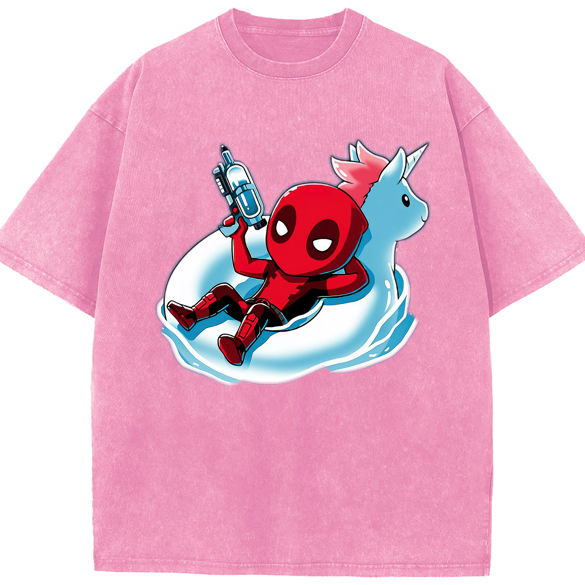 （画像用） Deadpool デッドプール 綿100% ヴィンテージ風 半袖Tシャツ（フロントプリント）